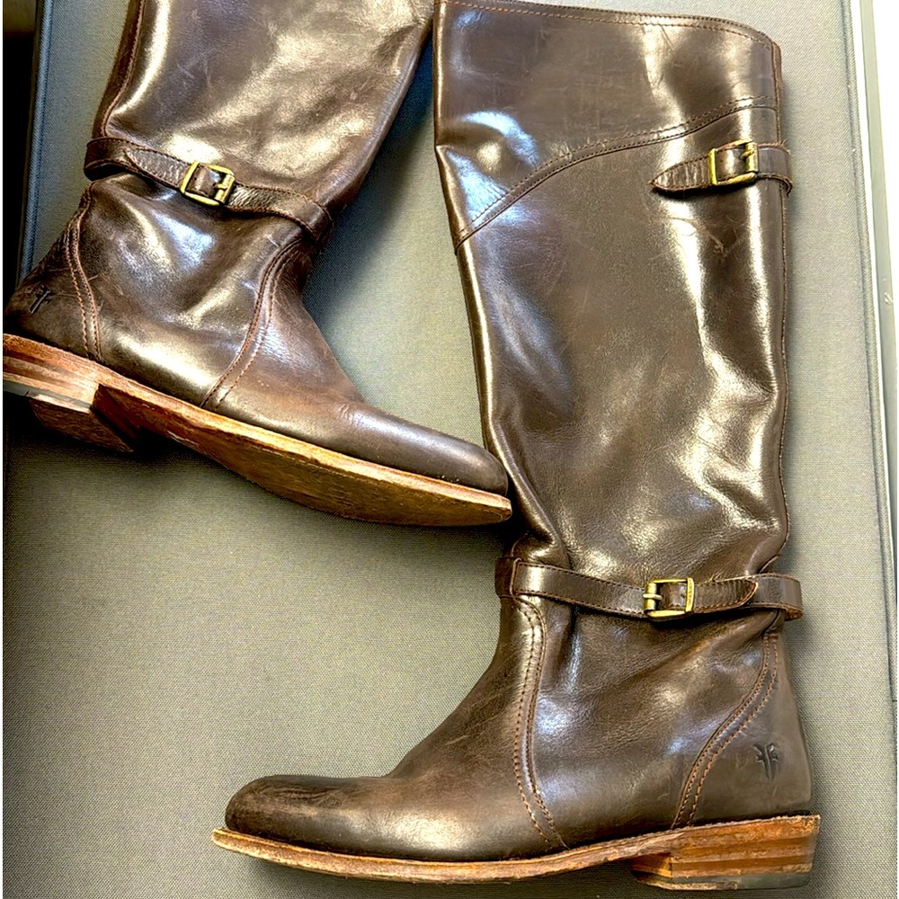 Frye Riding Boots (Dorado), dark brown 8.5